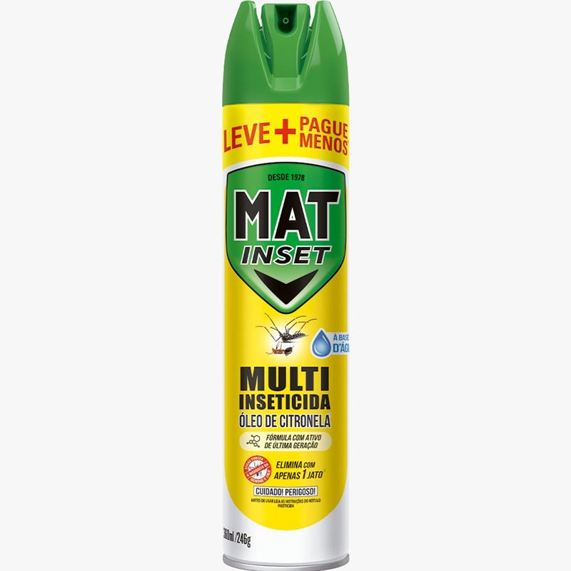 MAT INSET AEROSOL MULTI CITRONELA 360ML LEVE + PAGUE - Scotti Distribuidora